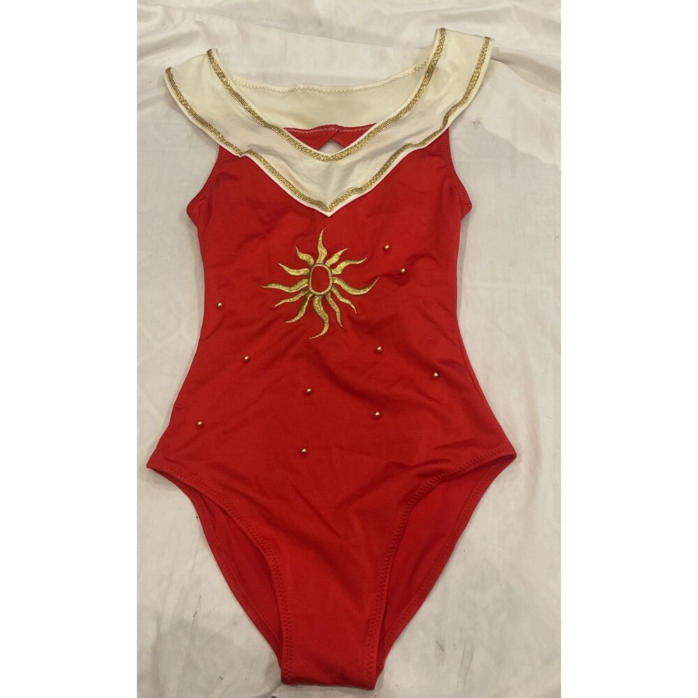RARE VTG 80’s/90’s  Rio Hot Hi Cut One Piece Red Swimsuit sz s